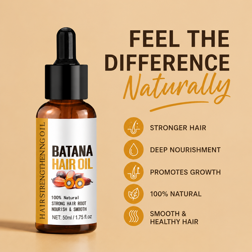 Batana Natural Hair Growth Oil - Visible Results in 7 Days!